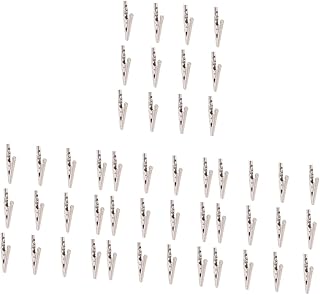 Angoily 96 pcs Metal Alligator Clip Electrical Test Clips Cable Clamps Alligator Crocodile clamp Crocodile Clip 51mm Metal Crocodile Clamp Stainless Crocodile Clamp Wrist Band Telescopic