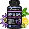 Night Time Fat Burner - Weight Loss Diet Pills with Magnesium Melatonin CLA L-Carnitine that Work at Night, Appetite Suppressant, Carb Blocker, Nighttime Metabolism Booster for Women and Men 60 Caps.