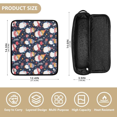 Bolsa organizadora para herramientas de cabello resistentes al calor con diseño Marble Cartoon Animals para viajes miniatura 4