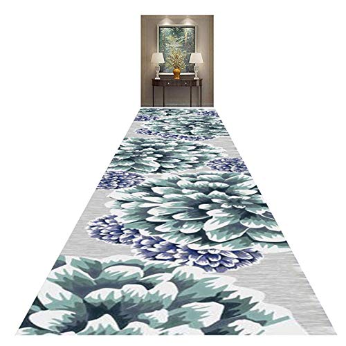 Tapis de zone floral vintage antidérapant long format 50x400 cm