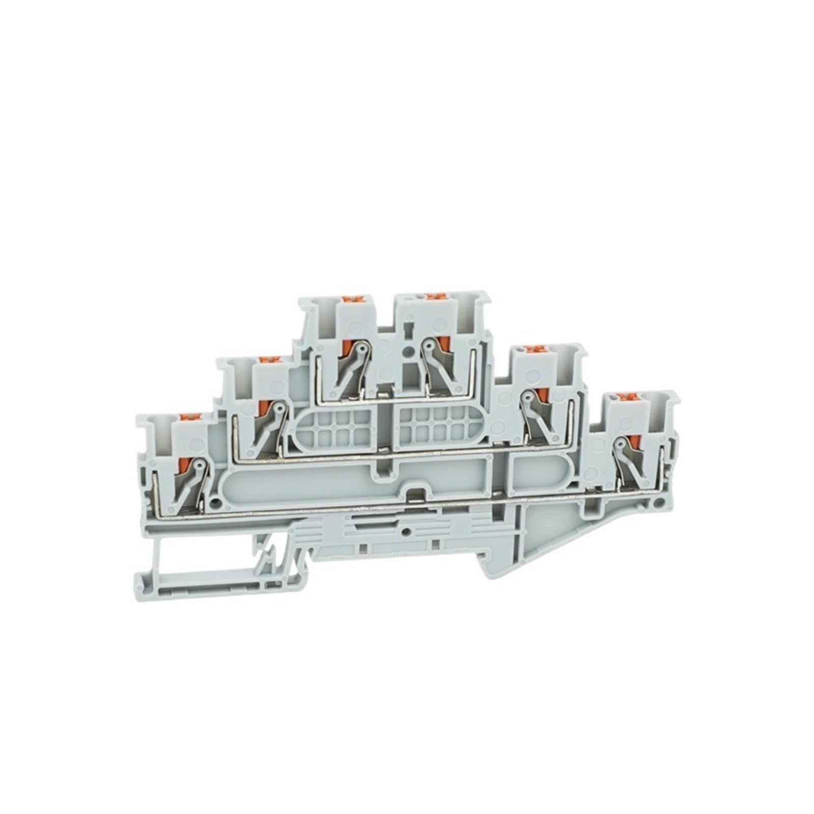 Connecteur de câblage enfichable PT2.5-3L, 10 pièces, Triple 3 niveaux, câble 2.5 mm², électrique .5mm, bornier sur Rail Din PT(PT2.5-3L-Orange)