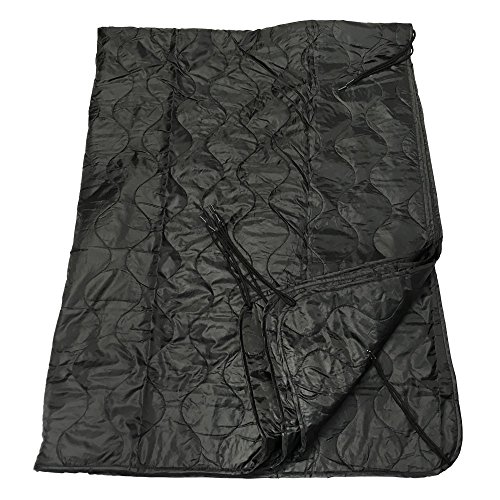 DBM IMPORTS 86" Black G.I Style Poncho Liner Nylon Ripstop Sleeping Bag Blanket Sleeping Gear Hike Camping