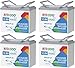 Redodo 4 Pack 12V 100Ah Group 24 LiFePO4 Battery, 1280Wh Deep Cycle with 100A BMS, 4000+ Cycles Lithium Rechargable Battery for All RVs, Van, Camper, Solar Power Storage, Off-Grid