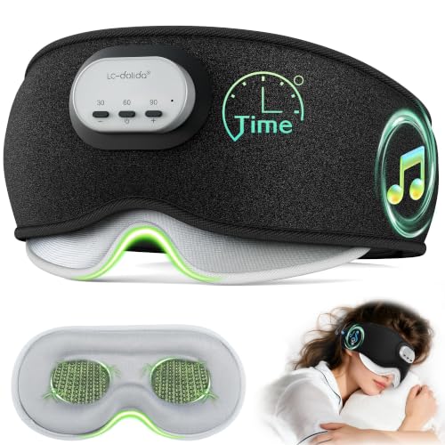 LC-dolida Bluetooth Sleep Eye Mask for Women Men Voice Control Bamboo Cotton Headphones - image 1