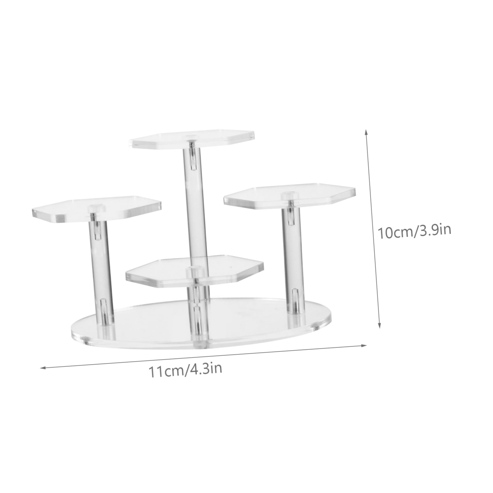 Alipis Soporte De Exhibición Vertical Acrílico Transparente 4 Capas Escalonado Acrílico Diseño Elevador para Figuras y Joyería, Uso En Hogar, Dormitorio o Escritorio, Gran Tamaño