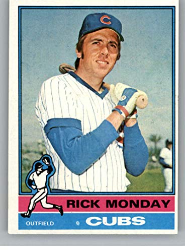 1976 Topps 251 Rick Monday EX++ Excellent++ Chicago Cubs Baseball J2M