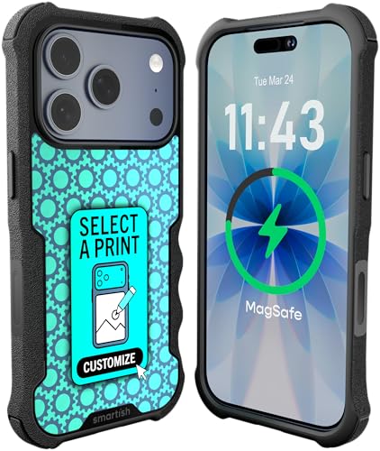 Image of Smartish iPhone 17 Pro MagSafe Case - Gripzilla Protective Magnetic Case for Men [Rugged + Tough] Military Grade Heavy Duty Grip Armor - Drop Tested for iPhone 17 Pro - Custom Print