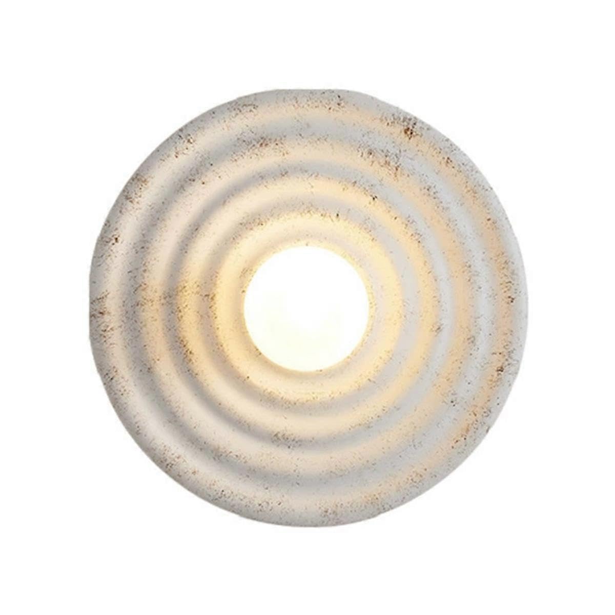 JOYHAPPST Rustic White Wall Sconce Lighting Globe Glass Wall Mount Light Round Resin Wall Lamp,Modern Wall Sconces for Bedroom