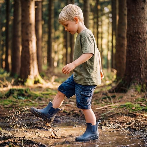 Image of Motasha Chelsea Rain Boots for Girls Boys Waterproof Toddler to Big Kids