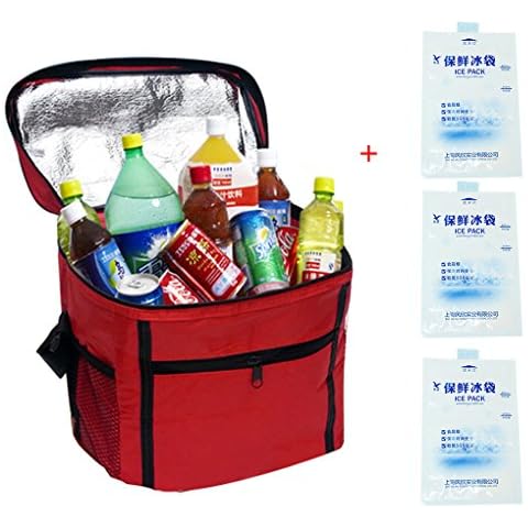 LemonGirl Outdoor Cooler Bag With 3 Ice Pack Can Insulated 10-24 Hous Cover