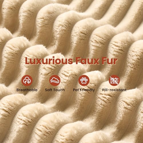 Image of ovios 96 inch Cloud Sectional Couch with L-Shape Chaise,Modern Modular Sofa with Deep Seat, Upholstered Couches for Living Room Bedroom,No Assembly Required, Beige (Plush Corduroy Fabric)