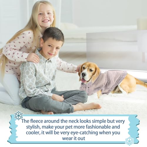 Welpen Kleidung mit D Ring, Fleece Kaltes Wetter Hunde Kleidung, Fleece Hundejacke Mantel, Flee-ce Hundemantel Winter Warme, Hundemantel Flee-ce mit D Ringen, Hundejacke Mantel, für Kleiner Hund