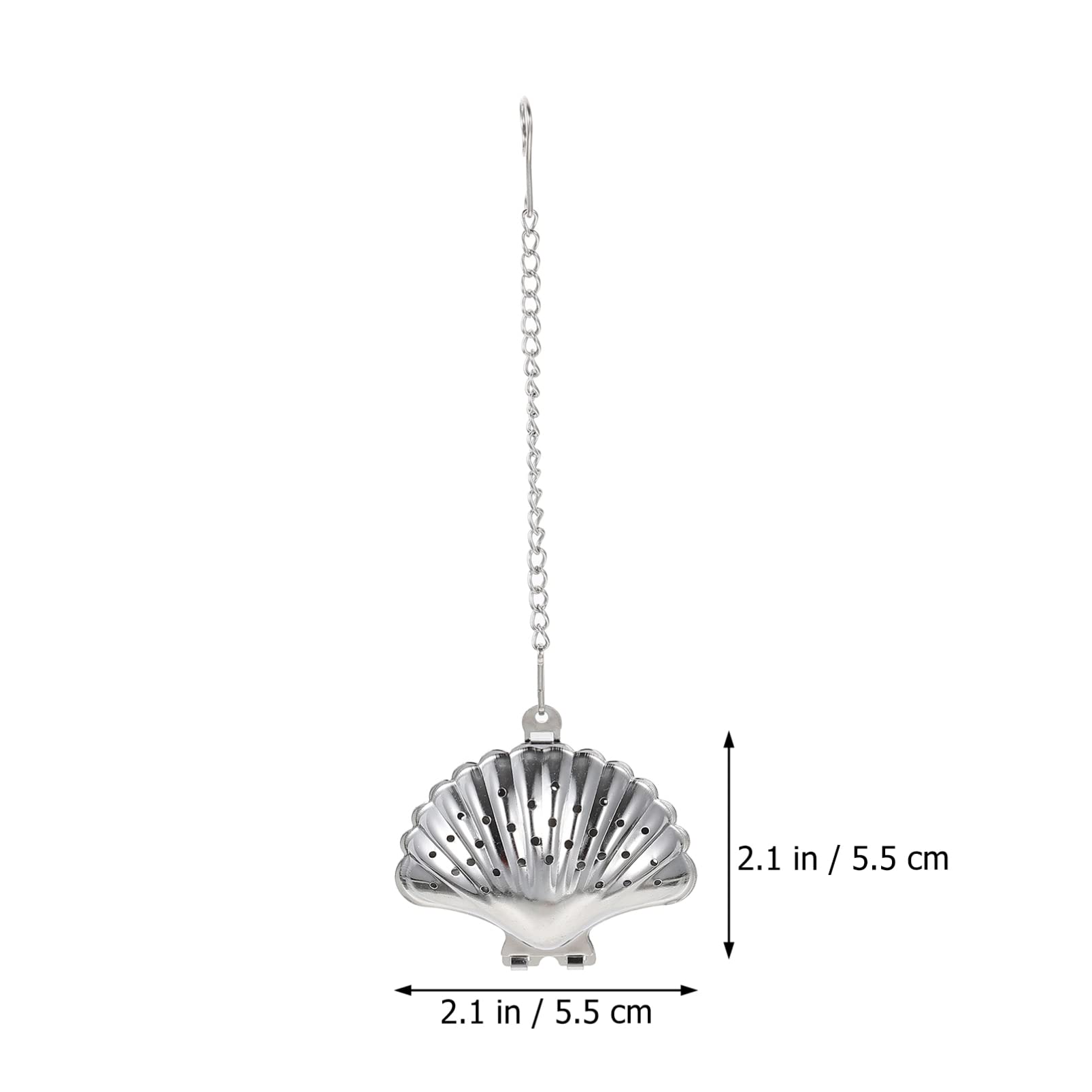 Set Da 3 Filtri Per Tè Sospesi A Conchiglia In Acciaio Inox – Colini Riutilizzabili Per Foglie Sciolte, Spezie E Erbe Aromatiche - 3