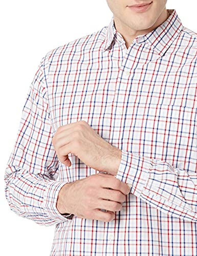 Image of Amazon Essentials Men's Regular-Fit Long-Sleeve Casual Poplin Shirt, Button Front, Business Casual, Collared