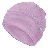 Merino Wool Beanie Kids - Unisex Cuff Wool Beanie Cap for Children - Breathable, Ideal for Sensitive Skin Winter Essential (Heather Lilac)