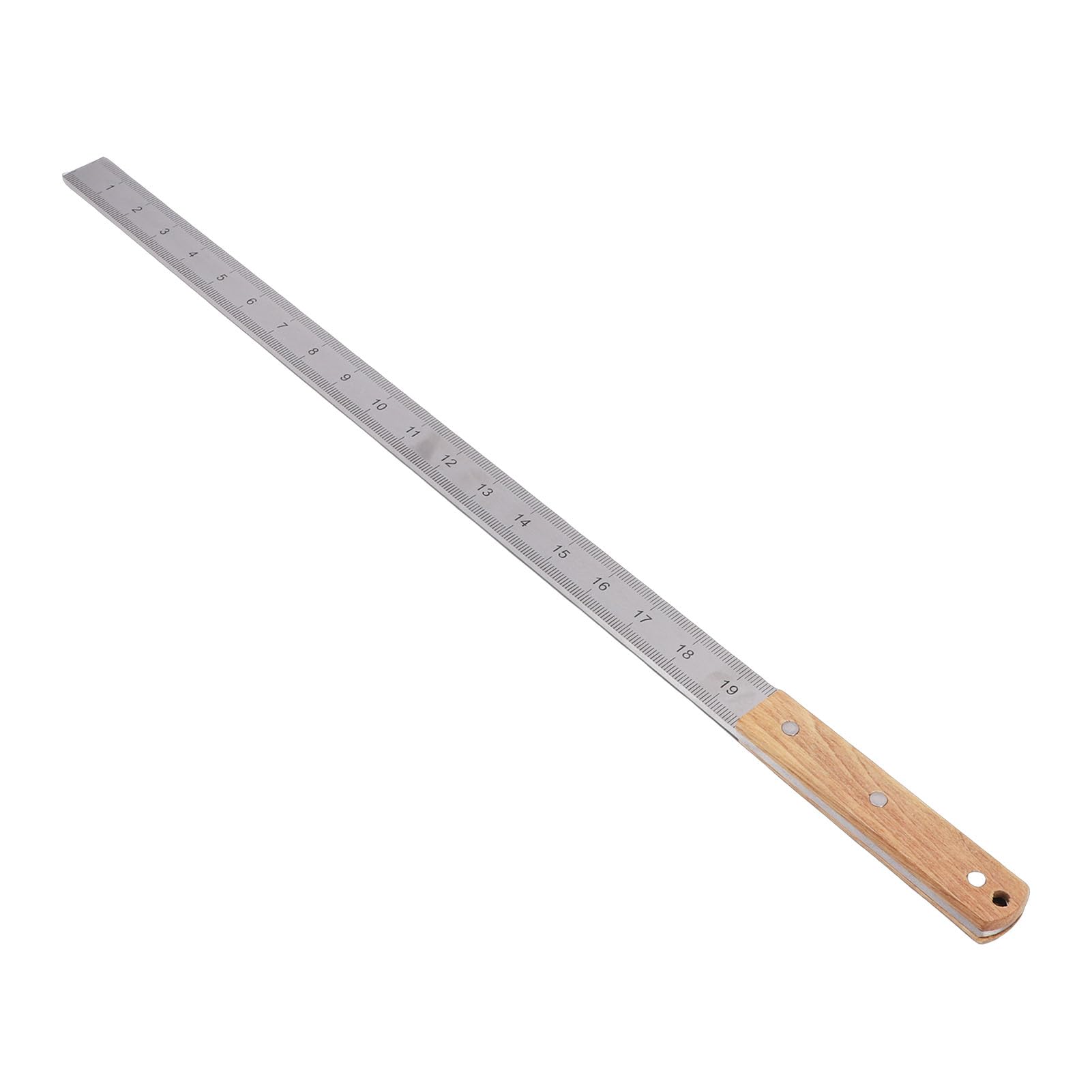 Aramox Wytrzymała Linijka ze Stali Nierdzewnej, 12 Cali, 30 Cm, Metryczna, Grawerowana, Metalowa Linijka Imperialna z Otworem na Smycz, do Awaryjnego Wybijania Szyb, dla Cieśli i