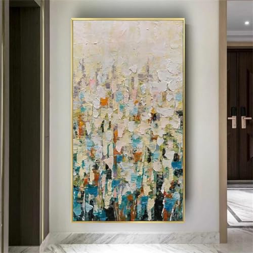 Peinture à l'huile abstraite pour créer une ambiance chaleureuse et moderne