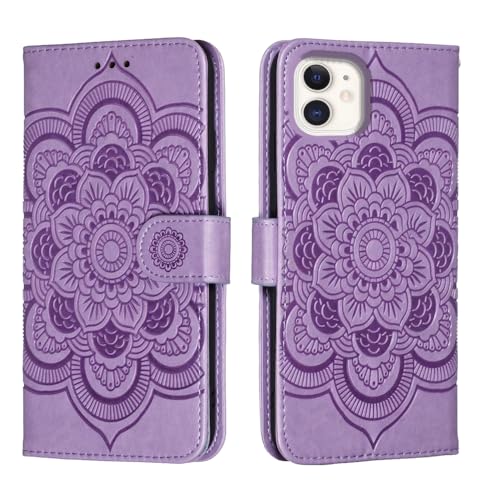 shingtomua for iPhone 12/12 Pro Case Wallet with Card Holder Kickstand Magnetic Soft Leather Flip Fold Case for iPhone 12 Cover (Purple iPhone 12/12 Pro)
