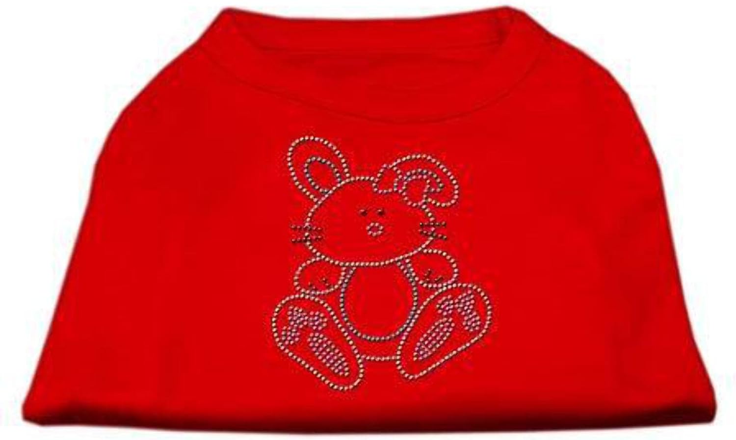 Mirage Pet Products Bunny Rhinestone Dog Shirt, Large, Red