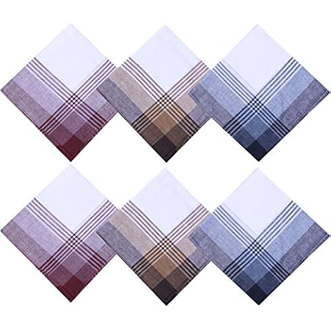 La Closure Men's 100 Cotton Handkerchiefs 6 Pack Cover