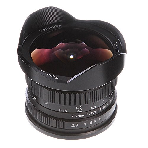 7artisans 7.5mm F/2.8 Grandangolo fisheye obiettivo MF Messa a fuoco