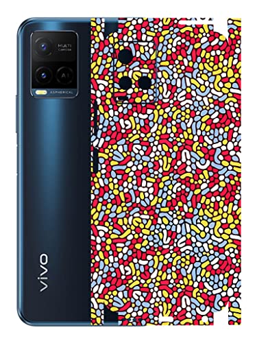 Image of AtOdds - VIVO Y33T Mobile Back Skin Sticker - Lamination - Rear Screen Guard Protector Film Wrap (Coverage - Back+Camera+Sides) (Design - Beans)
