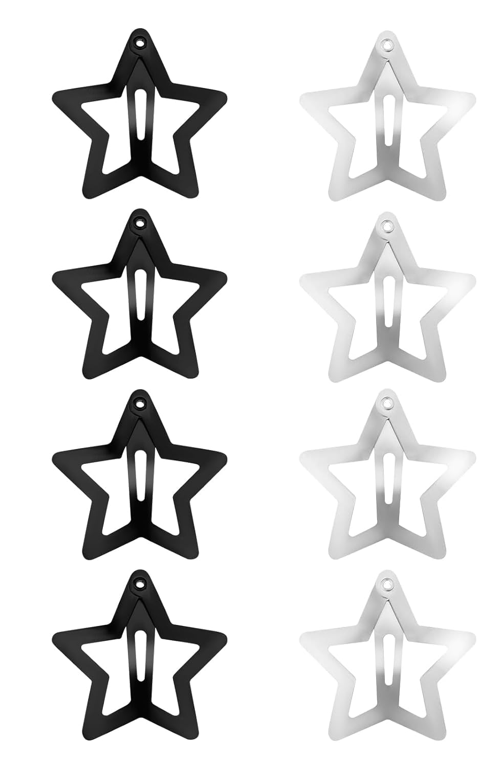 10 pcs StarHair Clips Y2K Silver Star Hair Clips for Women MetalStar Barrettes for Hair Non Slip Kawaii Star Hair Accessories for Girls Black Cute Snap HairClips Styling Tools Gifts 5 silver and 5 multi colour-image-44
