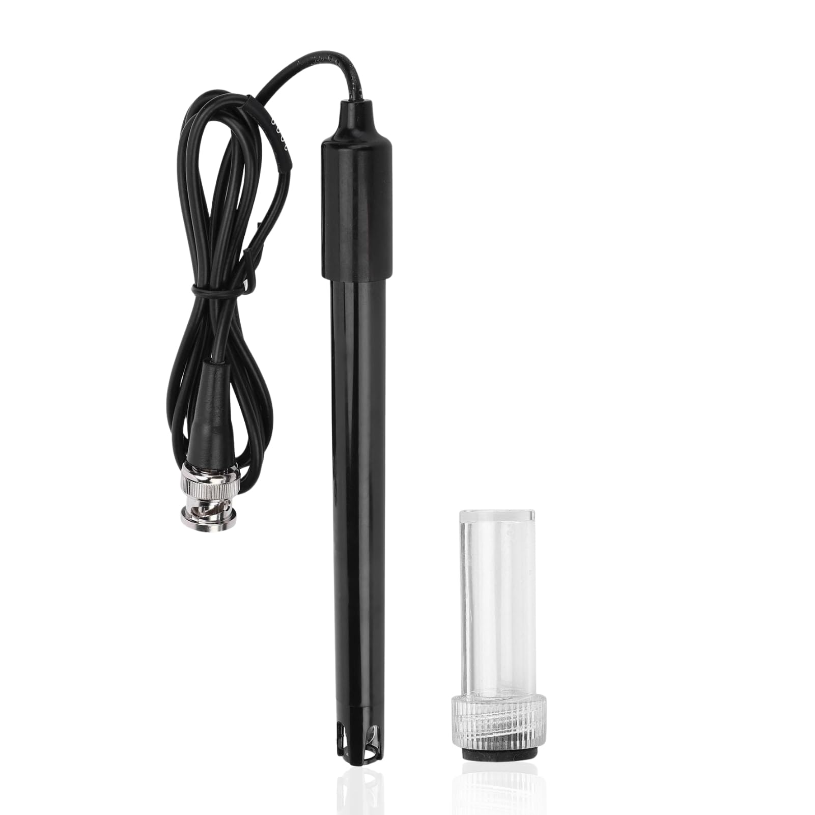 Jadeshay Sonde Ph Piscine,0-14 PH pH Électrode avec BNC Prise Sonde 75cm Câble, Sonde Ph pour Piscine, Aquariums et Spas
