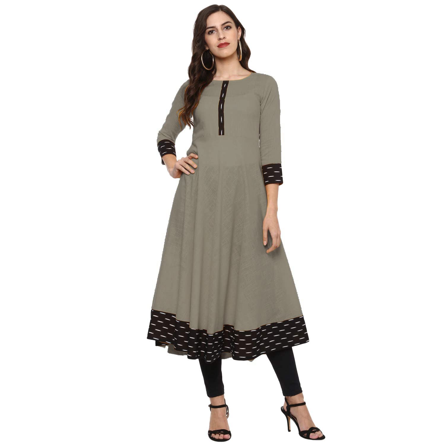 yova style Plain and Solid Batik Print Contras Lace Border Round Umbrella Stylish Regular Wear Anarkali Kurti for Women-picture-33