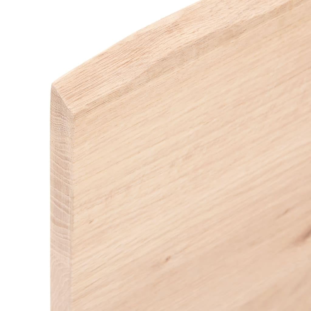 Piano di appoggio 60 x 60 x 2 cm, in legno massello di rovere non trattato, piano di ricambio per tavolo da cucina, tavolo da giardino, tavolino da caffè