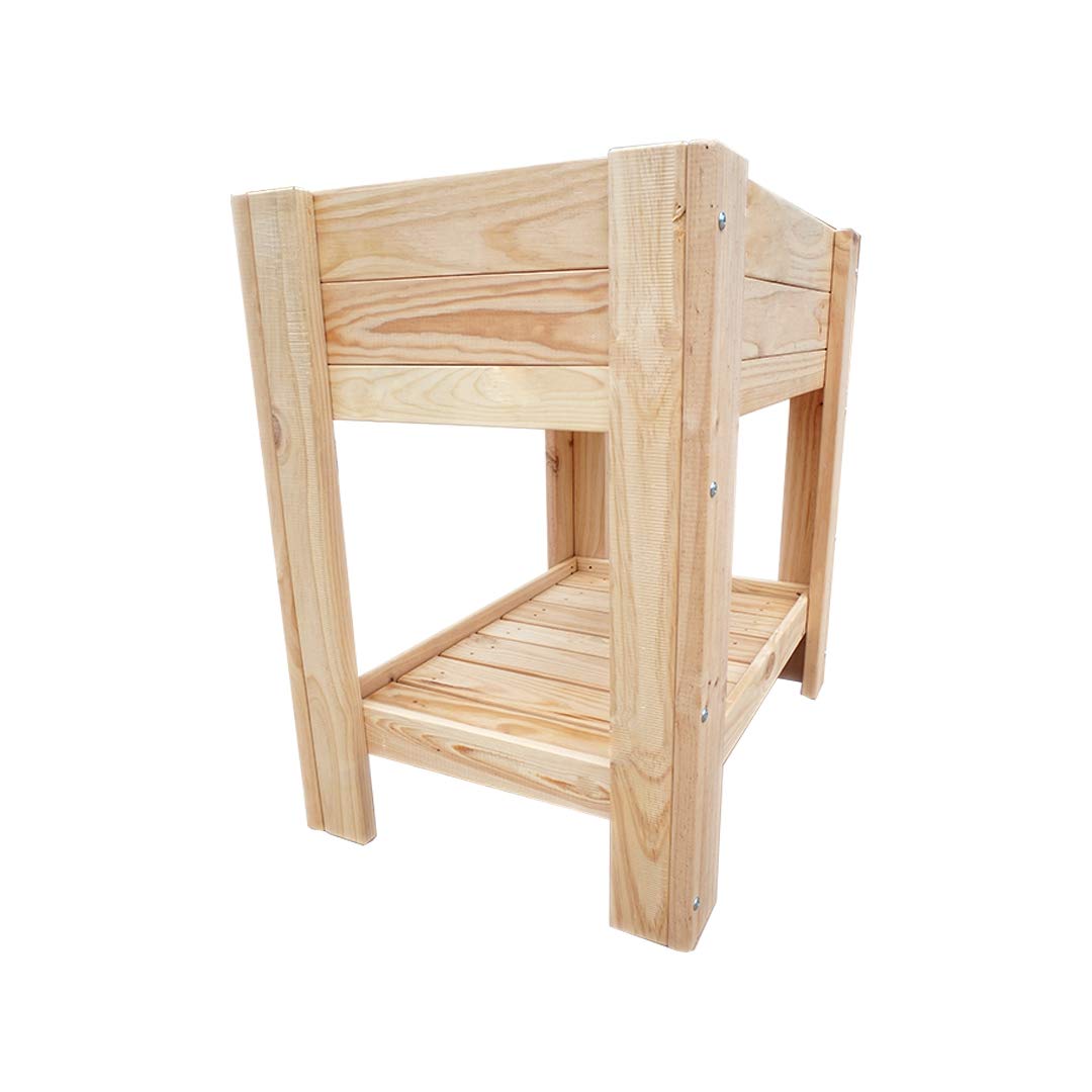 PLANTAWA Mesa de Cultivo, Mesa Rectangular, Mesa de Madera para Huerto Urbano, 80 x 64 x 117 cm, Jardinera Exterior para Terraza Jardín Monta tu Huerto Grande