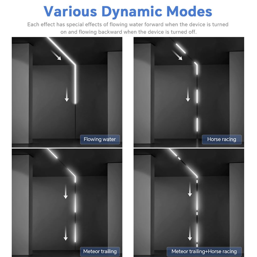 Striscia LED con Sensore di Movimento e Sensore di Luce, Bianco Caldo 3000K Striscia LED Dimmerabile Interruttore e Spina, Modalità Luce Continua Attivata dal Movimento Modalità Notte,10m