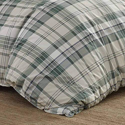 Image of Eddie Bauer - King Comforter Set, Reversible Cotton Bedding with Matching Shams, Plaid Home Decor for All Seasons (Timbers Green, King)