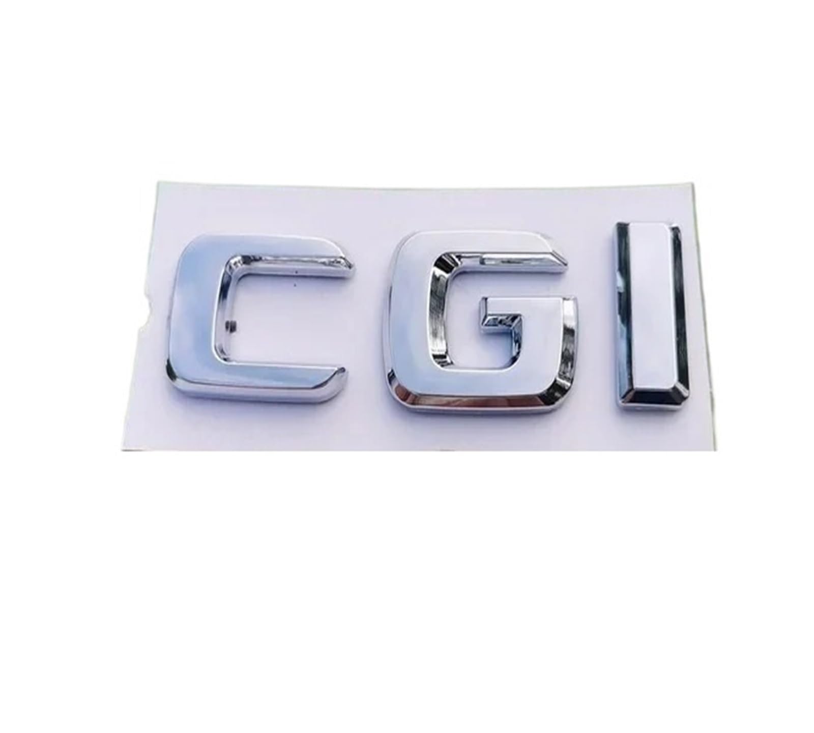 OVARIA ABS Black Chrome 3d Letters For Car Trunk Badge Fit For Mercedes Benz C200 C320 C220 W204 W205 W206 Letters Emblem Sticker Accessories(CGI Chrome Silver8R5)