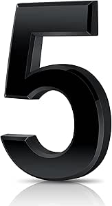 Numero Civico 3 In Acrilico Nero 10 Cm - Adesivo Per Esterni Resistente Alle Intemperie - Foto 6