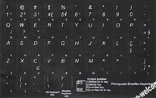 Pegatinas de teclado negro opaco portugués para laptops miniatura 2