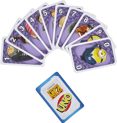 Mattel Games UNO - Einfach Unverbesserlich 4 Kartenspiel für Kinder, Erwachsene & Familie mit Deck, inspiriert vom Film – Bild 6