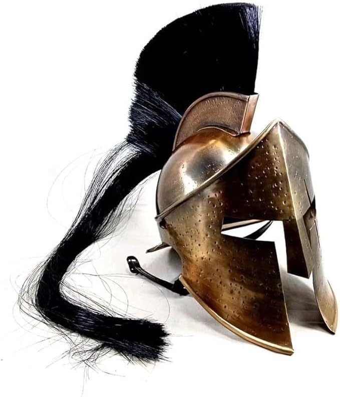 Greek Spartan Corinthian Helmet w/Plume | Medieval Knight Warrior Armor