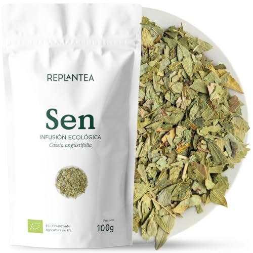 SEN INFUSIÓN ECOLÓGICA 100G (50 Tazas) | Infusión de Sen a Granel | Hojas de Senna para Infusión REPLANTEA