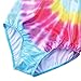 Kid Girls Gymnastic Leotard Hollow Back Sparkly Diamond Ballet Dance Outfit Girls Leotards for Gymnastics Size 8-9, BlueTieDye
