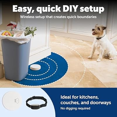 PetSafe Pawz Away Indoor Wireless Pet Barrier, Electric Training System for Dogs & Cats with Receiver Collar
