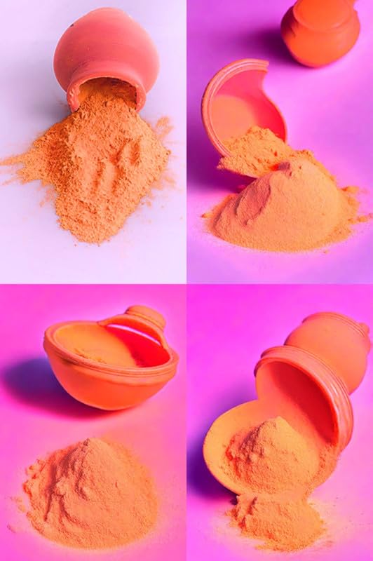 Image of Herbal and Organic Holi Colors | Eco Friendly | Orange Color 100gm | Natural and Skin-Friendly Gulal | Handmade and Non-Toxic | Holi Ke Rang | Holi Celebration | Stain Free