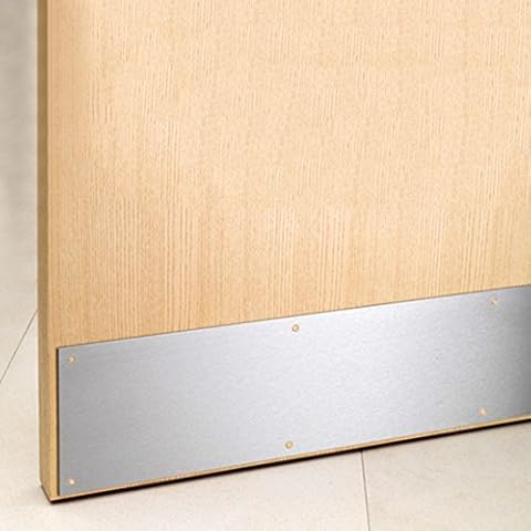 2X Satin Aluminium Kick Plates for Door Protection Cover