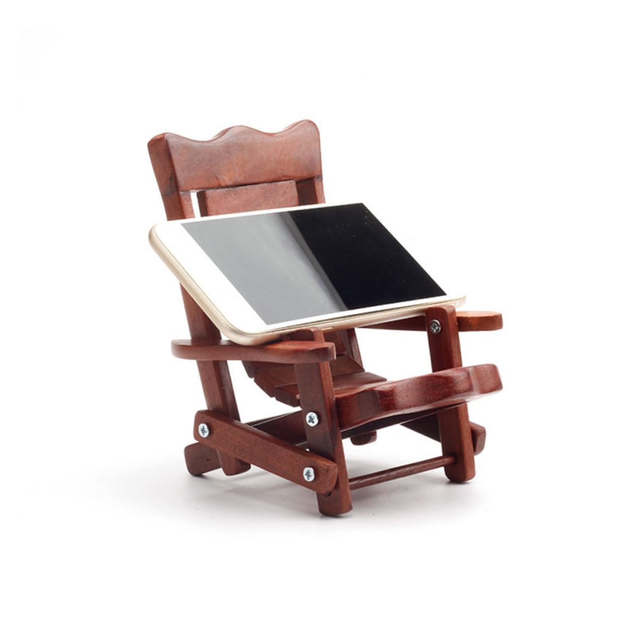 DOITOOL 4piezas Soporte De Teléfono De Madera para Escritorio Soporte Decorativo para Teléfono Móvil para Ver Videos y Realizar Videollamadas Compatible