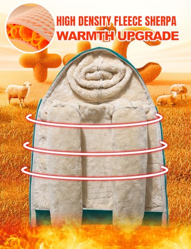 Image of Kids Sherpa Lined Zip Up Hoodie Winter Warm Fleece Jacket 4-15Y