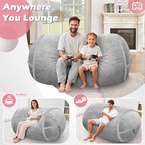 Image of 5FT Bean Bag Chair 5'Giant Bean Bag Chairs with Adults, Large Beanbag Chair