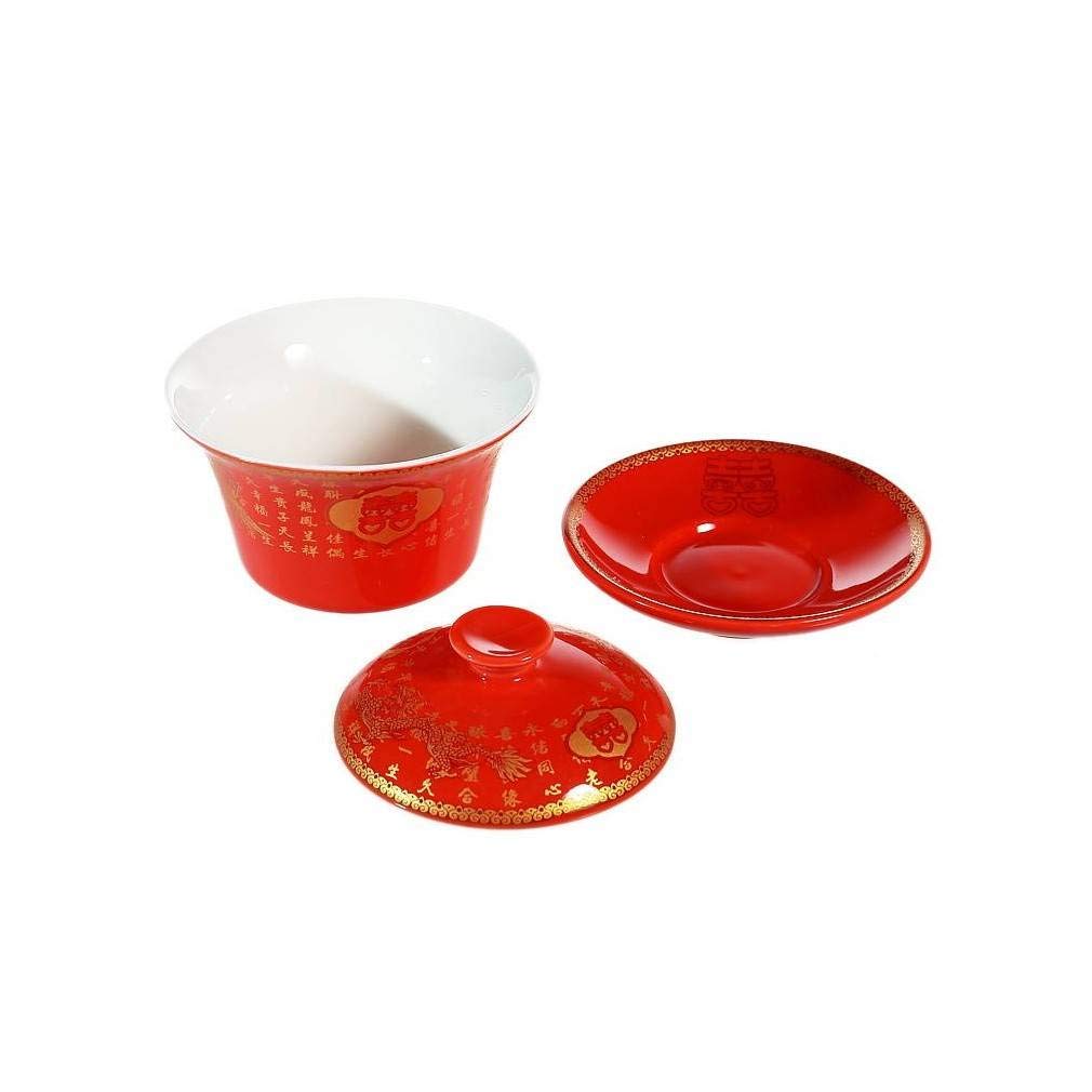 Lachineuse 1413 - Tazas de té | Tetera con tapa, caja de regalo china, vajilla tradicional china