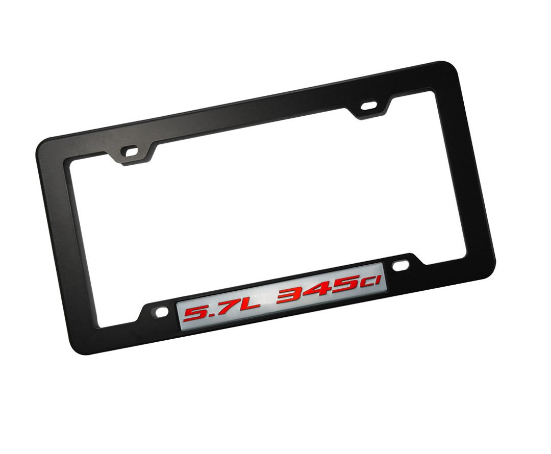 Amazon.com: ERPART Black License Plate Tag Frame with 5.7L 345ci Amazon.com: ERPART Black License Plate Tag Frame with 5.7L 345ci