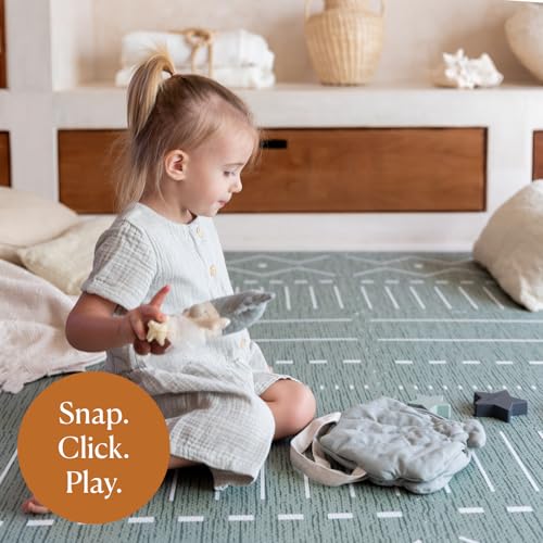 Image of Toddlekind Baby Play Mat, 6 X 4 feet, Reversible Crawling Carpet, Soft Foam, 1.2cm Thick Floor Mat for Toddlers & Kids, Foldable, Expandable, BPA Free Non Toxic, Easy to Clean, Anti-Slip, Berber Moss
