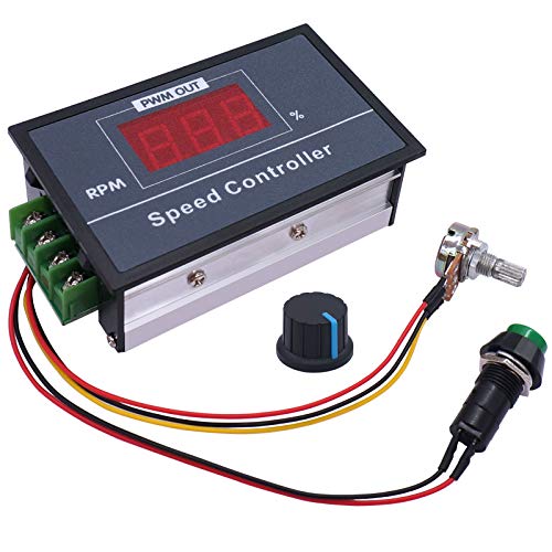 weideer PWM DC Motor Speed Controller with Digital Display 30A DC 6-60V 12V 24V 36V 48V PWM Speed Adjustable Stepless Regulator Motor Forward Reverse Switch with momentary start/stop switch K-002